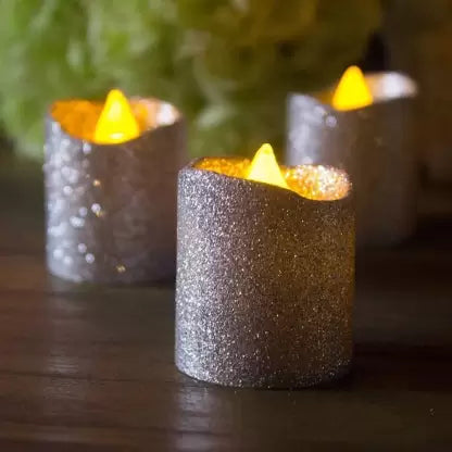 Acrylic Glitter Votive led Candle Tea Light Candle Candle 12 pcs