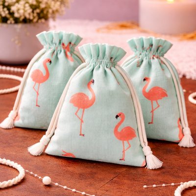 Drawstring Mini stylish Storage Potli pouches for Small Jewelries, Money, Paper Notes Women Wallet, Gift Bags, Christmas return gift