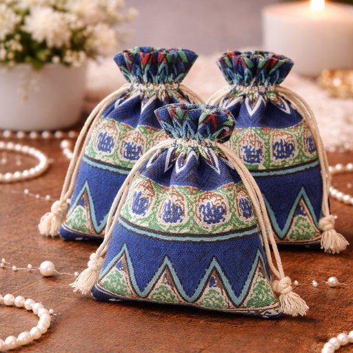 Drawstring Mini stylish Storage Potli pouches for Small Jewelries, Money, Paper Notes Women Wallet, Gift Bags, Christmas return gift