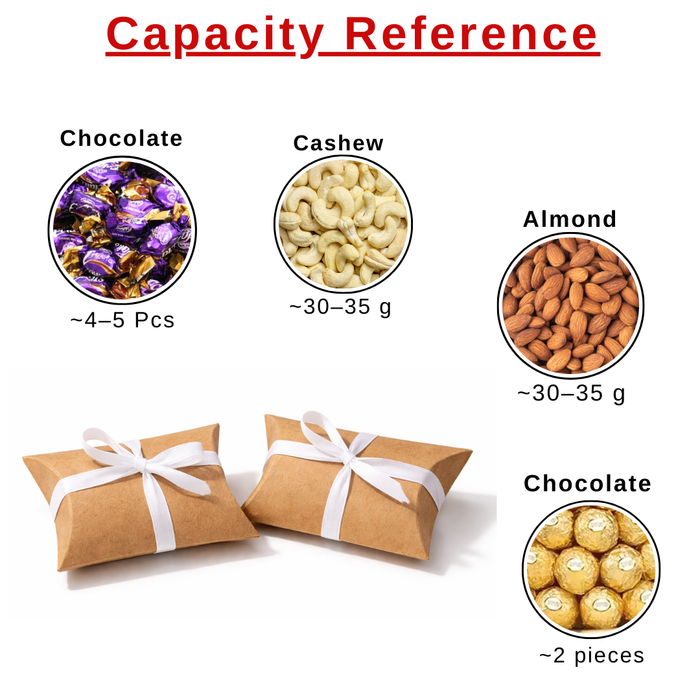 Brown Decorative Folding Paper  pillow Gift Boxes For Gifting, Chocolates, Dryfruits Items - Fancy Decorative packaging In Marriage, Pooja, Function, Birthday Packing