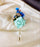 6 Pcs Blue Flower Brooch Pins for wedding decoration Wedding ceremony Brooch pin for wedding.
