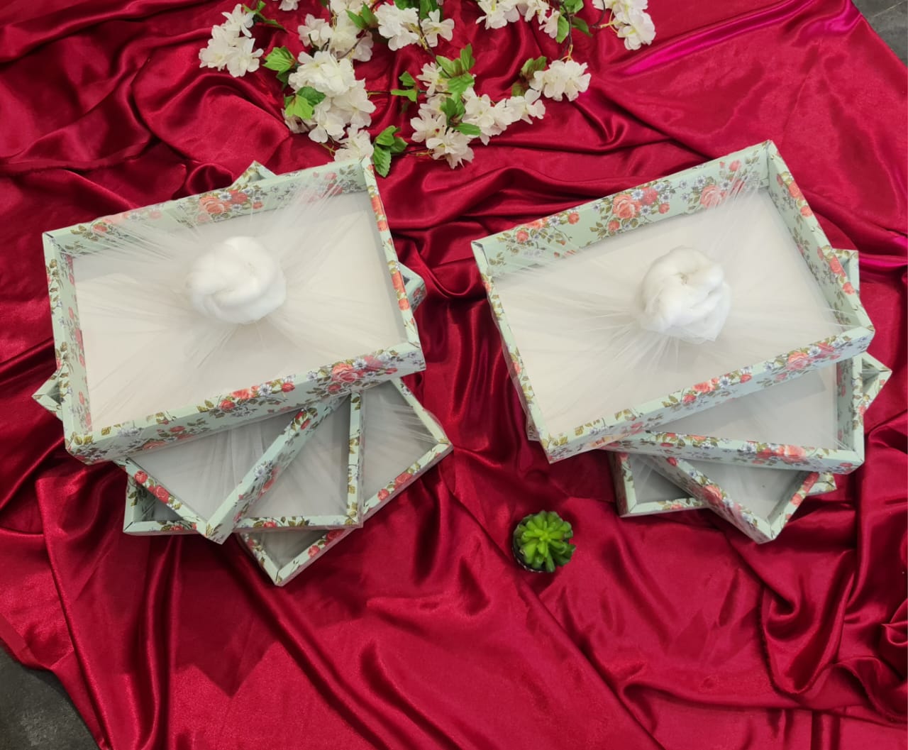 Writable Box.net 4 Pcs Multipurpose Decorative Folding Paper Box Net Rectangle Cardboar ...