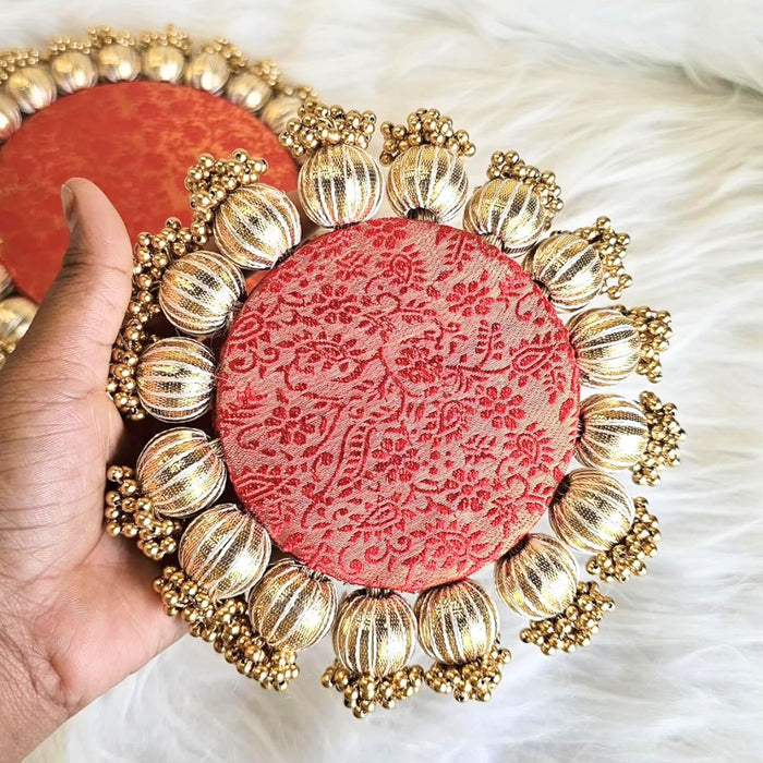 JUMKHI PLATTER Set of 3 for Diwali Decor, Rangoli ,Centre table decoration.