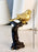 1 pc Golden Bird Sitting on Tree Statue, Home Decor Showpiece – Golden Bird Design Statue for Decorative Room Enhancement