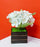 1 Pcs Artificial Fake Hydrangea Flowers Bunch with Wooden Pot for Home Decor, showpiece, Decoration(Pack of 1)