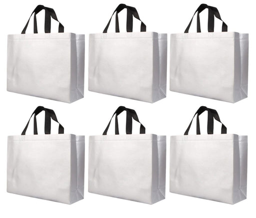 Large Size Non Woven Fabric Bag With Handle 45 x 35 cm Gift Paper bag, Carry Bags, gift bag, gift for Birthday, gift for Festivals, Season's Greetings and other Events(silver)