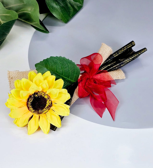 Ready to use Bouquet Artificial Flower White BabysBreath & Sunflower Gypsy Wrapped for Best Wishes,Gifting,Housewarming,Wedding,Office,Welcoming, Surprice,Gift for her/him Birthday,Anniversary