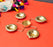2 Pcs Decorative Swastic Design Gold Polish Tealight Candle Holder Stand,Candle Holder for Home Decor,Mandir Decor,Diwali Decor, Floating Flowers, Candles Diya holder, Office,Table Decor, Entrance Decoration Item(Golden)