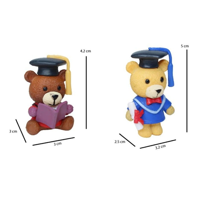 1 Set Teddy Bear Miniature Set for Home, Bedroom, Living Room, Office, Restaurant Decor, Figurines and Christmas Decorartion Items (Multicolor)(4 Piece in 1 Set)