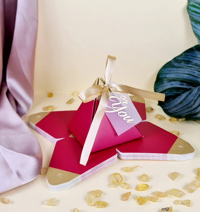 30 Pcs Decorative diamond shape Folding Storage Box for Return Gift, Birthday,Boxes with Ribbon, Perfect for Packing Chocolate, Dry Fruits,Engagement