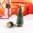 9 Pcs (30 cm) Artificial Mini Christmas Tree Beautiful Pine Tree Miniature with Wooden Base | Snow-Flocked Xmas Tree for Gifting, Home, Office, Tabletop & Christmas Decoration