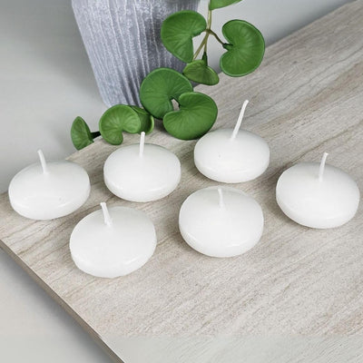 (UFO)Floating Round Shape Candles for Home Decore, Living Room, Bed Room, Festivals Like Diwali, for Meditation, Relaxation, Air Freshening (White)