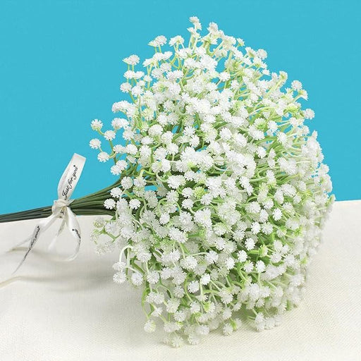 1 Bunch(20 Sticks) Artificial Baby’s Breath Gypsy Flowers | Gypsophila Bouquet for Home Decor, Bedroom, Balcony, Garden, Birthday Surprise & Wedding Décoration (28.5 cm)
