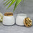 Pack of 2 Metal Polished Alloy Container With Lid Brass Finish Design for Chocolates Dry Fruits.(White)