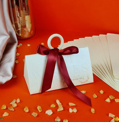 Folding Paper Box With Ribbon Decorative Paper Folding Favor Storage Box for Wedding, Return Gift box In Festivals, Birthday, Perfect for Packing Chocolate box