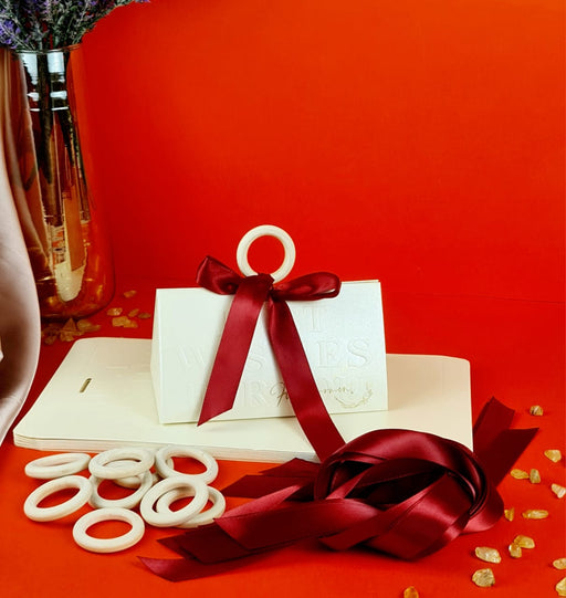 Folding Paper Box With Ribbon Decorative Paper Folding Favor Storage Box for Wedding, Return Gift box In Festivals, Birthday, Perfect for Packing Chocolate box