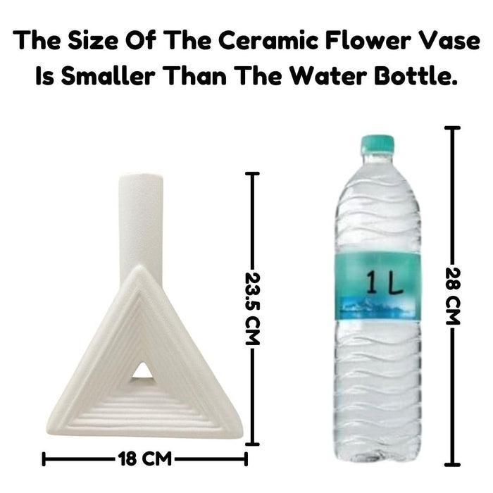 1 Pcs Ceramic Flower Vase Pot for Flowers, Gifing, Home Decor, Bedroom, Office, Table, Living Room, Decoration Items