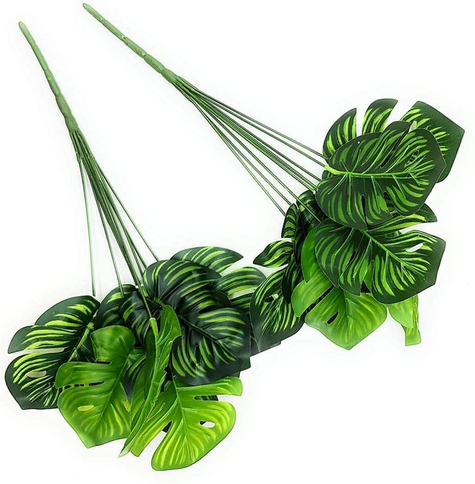 Artificial Plant Palm Leaves for Home Decoration and Craft (Green, 1 Bunch, 42 cm)