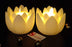 SATYAM KRAFT Battery Operated Lotus Shape Flame Less LED Candle with Dancing Flame Candle, Melted Design Pillar Candle for Home Decoration and Many Occasions (2 Pieces, Yellow LED).