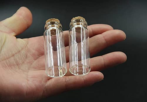 Glass Material Mini Wishing Bottle, Message Bottles with Cork Stoppers for Arts, Crafts, DIY Decoration
