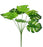 Satyam Kraft 2 Pcs Artificial Flower Faux Monstera Bunch Palm Leaves for Home decor Green Dried Sticks (38 cm)