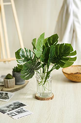 Artificial Small Palm Leaves for Home Decoration (Green, 12 Leaves)