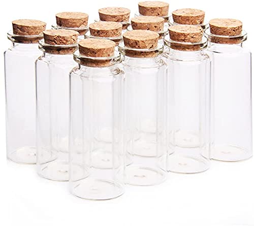 SATYAM KRAFT Glass Material Mini Wishing Bottle, Message Bottles with Cork Stoppers for Arts, Crafts, DIY Decoration