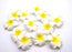 SATYAM KRAFT Artificial Big Fake Foam Hawaii Beach Water Floating Flowers for Decoration, Pooja Thali. Festival & Events, Home, Table, Bedroom, Pooja Room, DIY Craft (White, 6 cm)