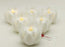 Lotus Shape Flame Less LED Candle with Dancing Flame Battery Operated Candles Melted Design Pillar Candle for Diwali Gift/Home Decor Birthday/Festival / - Yellow Color (6 Pcs)