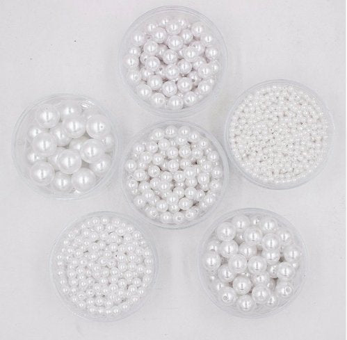 Moti (White) (16 mm) 300 PCS Pearl,Crafts Artificial Pearl Beads for Beading DIY Jewellery