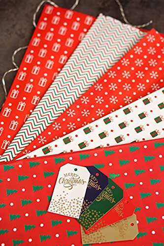10 Pcs Christmas Theme Gift Wrapping Paper With 10 GIFT Tags for Chris   satyamkraft
