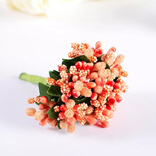 Artificial Pollen Flowers for Tiara Making and Jewelry Making Pack of 120 Pollen (12 Bunch of 12 Pollen Each)