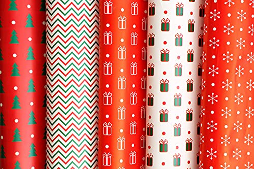 10 Pcs Christmas Theme Gift Wrapping Paper With 10 GIFT Tags for Christmas Gifts, Return Gifts and DIY (Mix Designs)