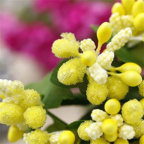 Artificial Pollen Flowers for Tiara Making and Jewelry Making Pack of 120 Pollen (12 Bunch of 12 Pollen Each)