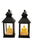 Hurricane Lantern Led Candle, Vintage Candle Lantern with LED Blinking Flameless Candle Yellow Candle Diya led Candle tealight Candle for Diwali Light for Decoration (Black)