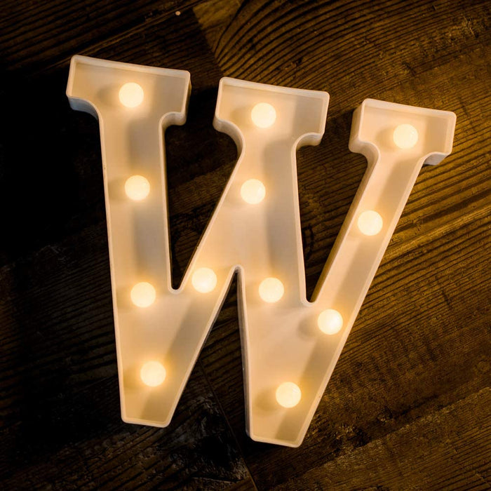 SATYAM KRAFT 22 cm Marquee Alphabet Shaped Led Light for Home Decoration and Wall Lamp, White, 1 Piece