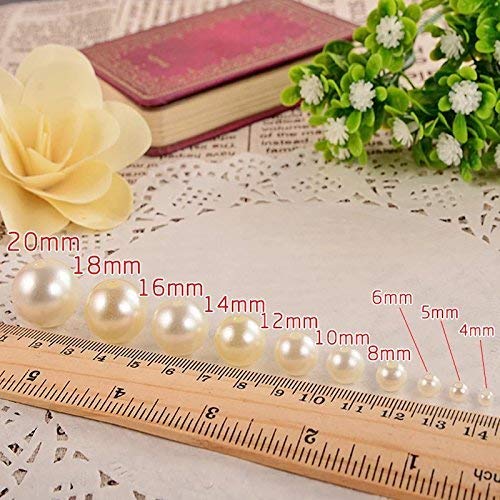 Moti (Off-White) (12 mm) 300 Pearl, Crafts Artificial Pearl Beads for Beading DIY Jewellery