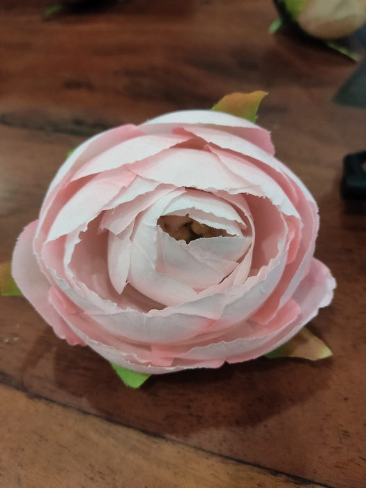 12 Pcs Camellia Flower Heads Rose Flowers for Home Decoration, Gift, Mandir Pooja Table, Cake Decor, Bouquet Making, Backdrop, DIY Art Craft (7 cm, Pack of 12)