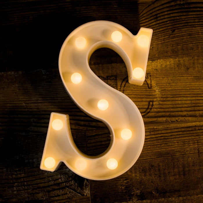 SATYAM KRAFT Marquee Alphabet Shaped Led Light for Home Decoration and Wall Lamp, White, 1 Piece