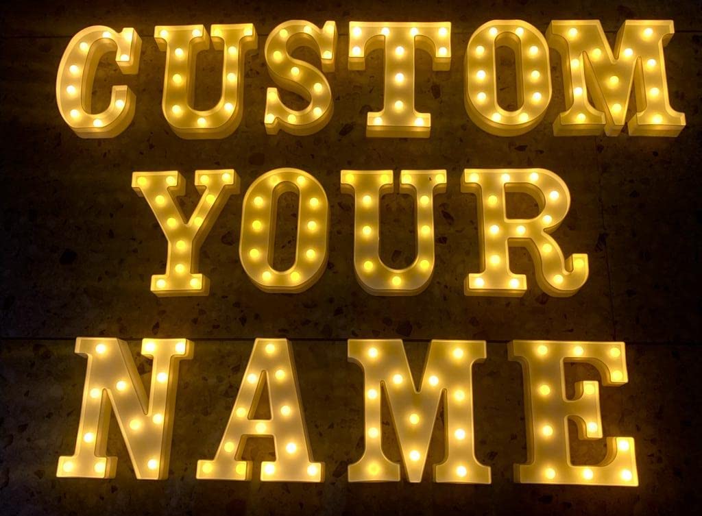 SATYAM KRAFT Marquee Alphabet Shaped Led Light for Decoration - Customize Your Name Letter
