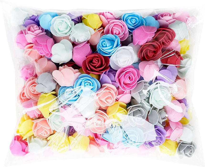 50 Artificial Eva Foam Rose Flowers Water Floating Flowers, Pooja Thali, Festival and Events, Home, Table, Bedroom, Pooja Room, Diwali Decoration Items and DIY Craft