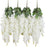 satyam kraft 12 pcs Wisteria Artificial Small Flowers for Home Decoration and Craft (Pack of 12, White)