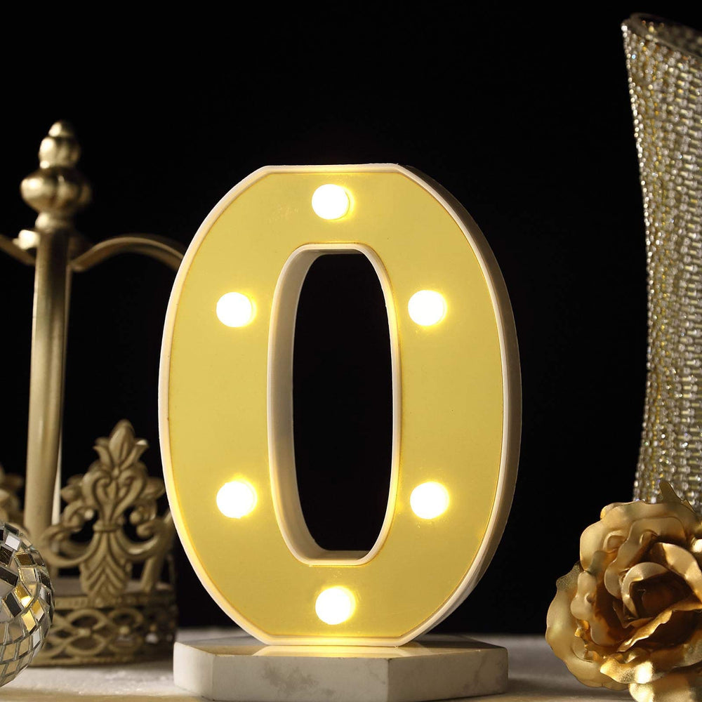 SATYAM KRAFT Marquee Alphabet Shaped Led Light - Asthetic Decorations Letter Light for Romantic Gift, Bedroom, Table, Home Decoration, Night Light Lamp (Golden, 1 Piece) (Numbers)