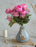 1 Pcs Artificial Lovely Rose Fake Flowers Sticks Bunch decorative items for home Decor ,Room Decorations, Living Room Table, Diwali Decoration Plants and Craft Items Corner (Without Vase Pot)