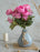 SATYAM KRAFT 1 Pcs Artificial Lovely Rose Fake Flowers Sticks Bunch decorative items for home Decor ,Room Decorations, Living Room Table, Diwali Decoration Plants and Craft Items Corner (Without Vase Pot)