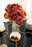 Artificial Head Rose Peony Fake Flowers Sticks Bunch decorative items for home Diwali Decor ,Room Decorations, Living Room Table Decoration Plants and Craft Items Corner ( Without Vase Pot )