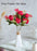 1 Pcs Artificial Lovely Rose Fake Flowers Sticks Bunch decorative items for home Decor ,Room Decorations, Living Room Table, Diwali Decoration Plants and Craft Items Corner (Without Vase Pot)