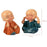 Satyam Kraft 4 Pcs Budhdha Monk Statue 4 Monks Figurine Statue, Cute Little Monks Hear No Evil See No Evil, Speak No Evil, Do No Evil Statue, Wealth Lucky Figurine Home Baby Buddha Decor Gift